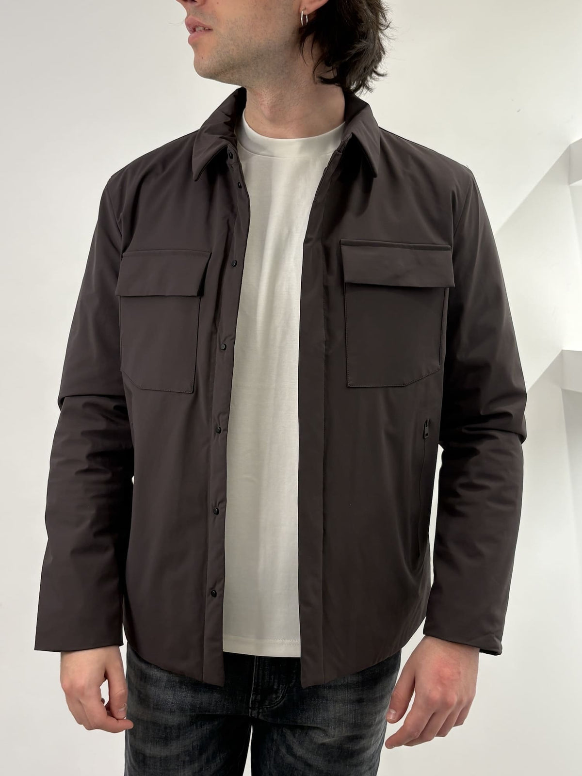 Giubbotto con colletto camicia