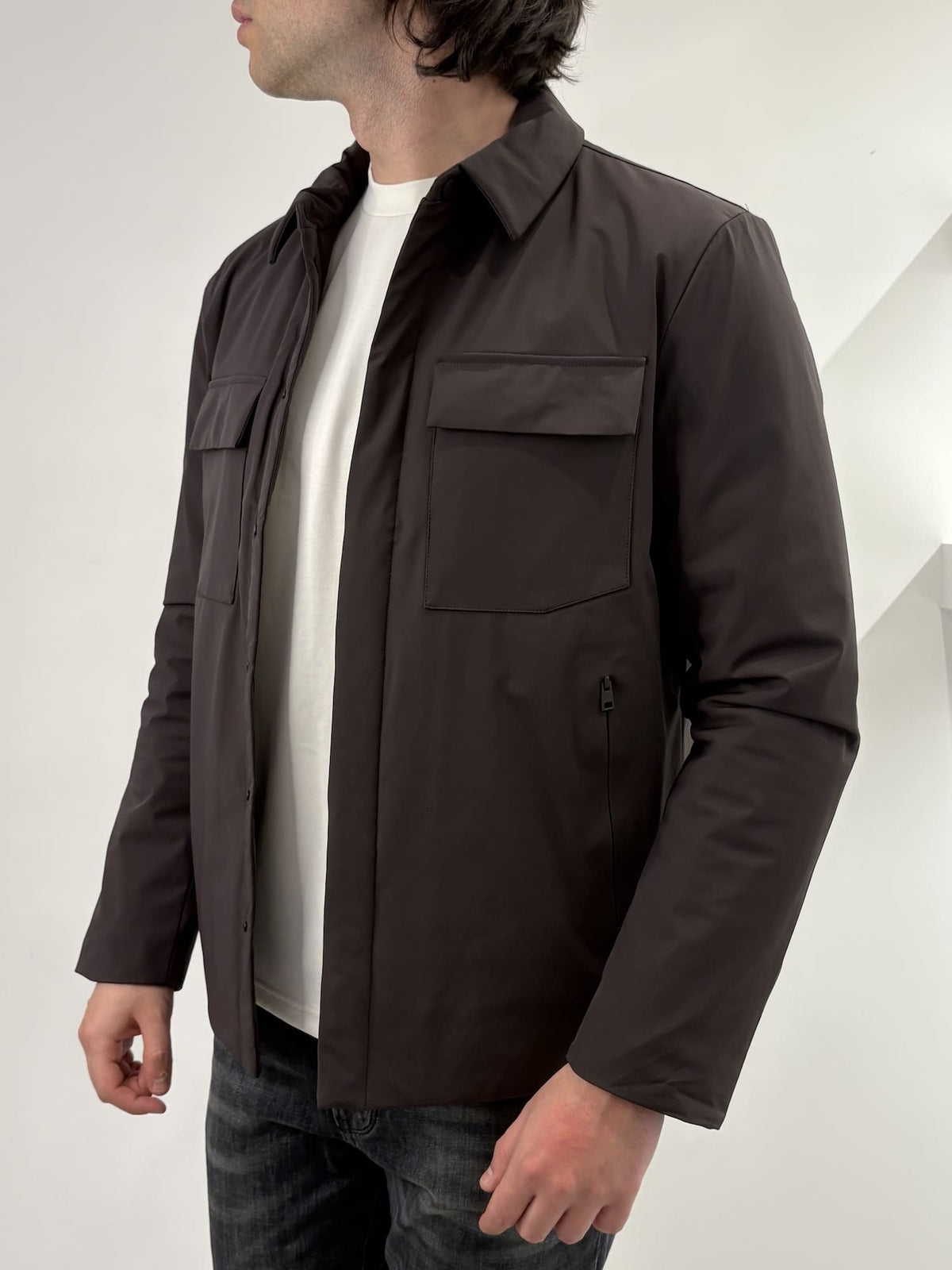 Giubbotto con colletto camicia