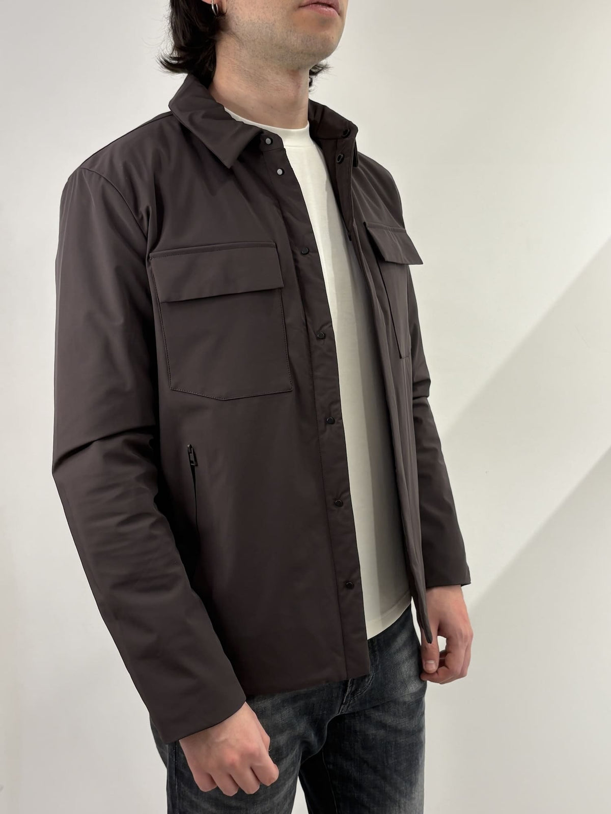Giubbotto con colletto camicia