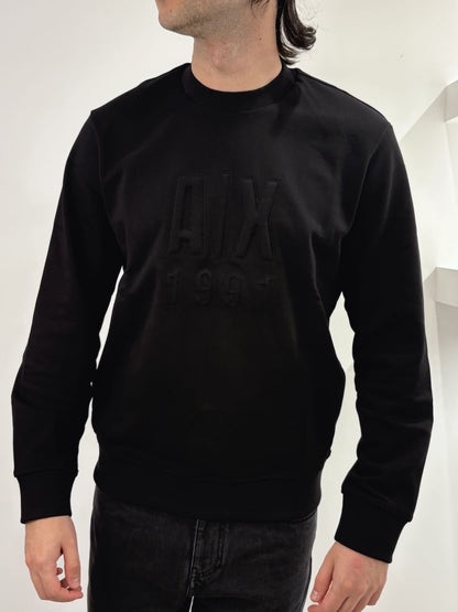 Felpa regular fit in cotone french terry