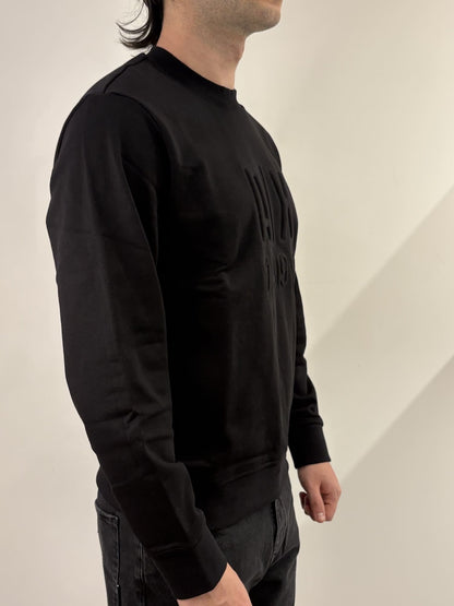 Felpa regular fit in cotone french terry