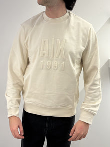 Felpa regular fit in cotone french terry