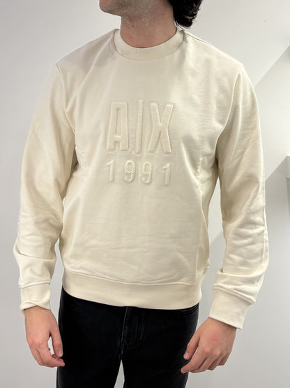 Felpa regular fit in cotone french terry