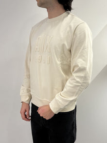 Felpa regular fit in cotone french terry