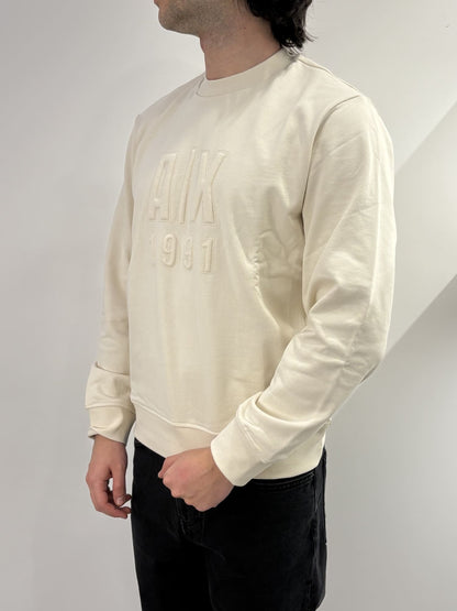 Felpa regular fit in cotone french terry