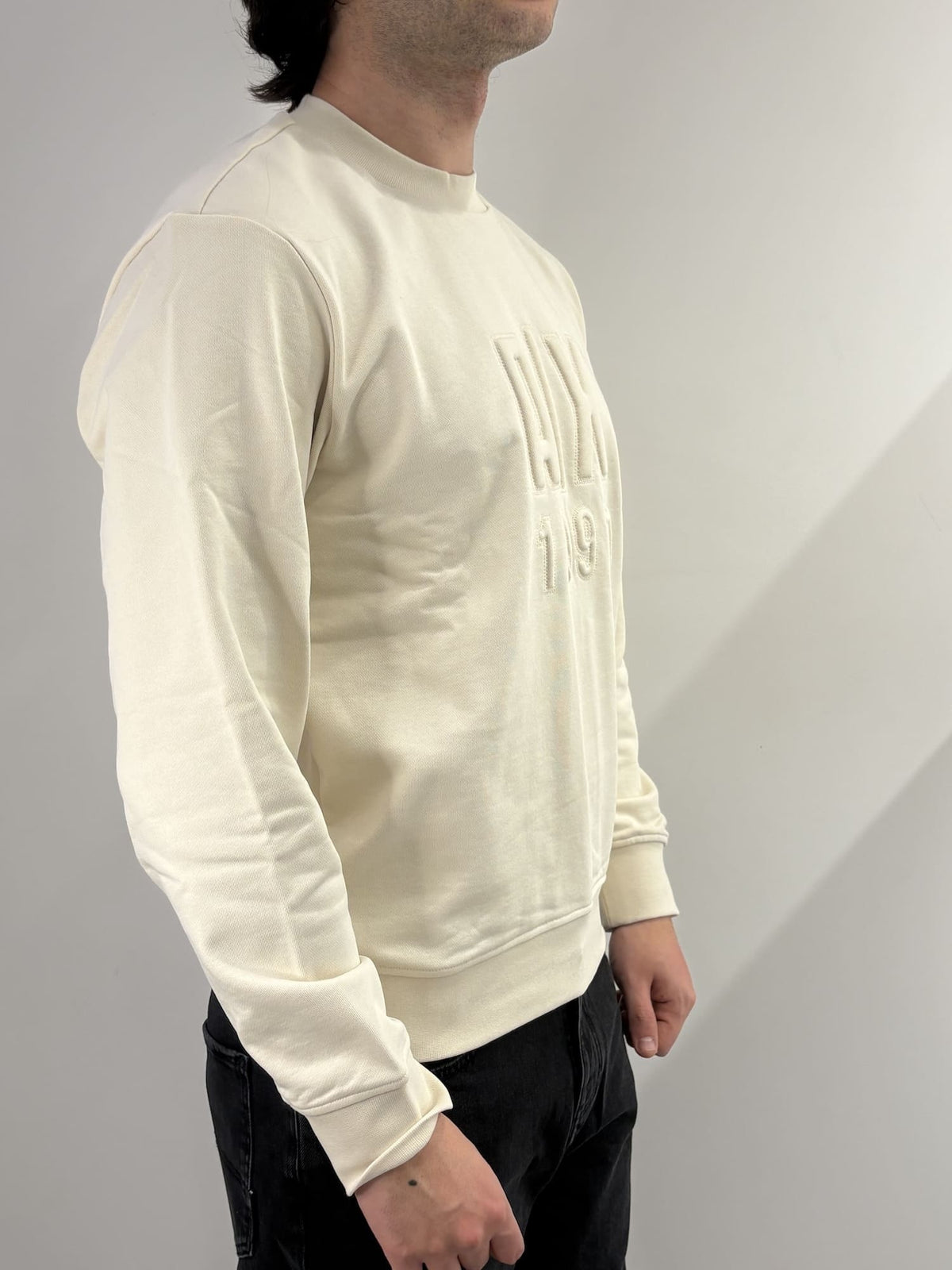 Felpa regular fit in cotone french terry