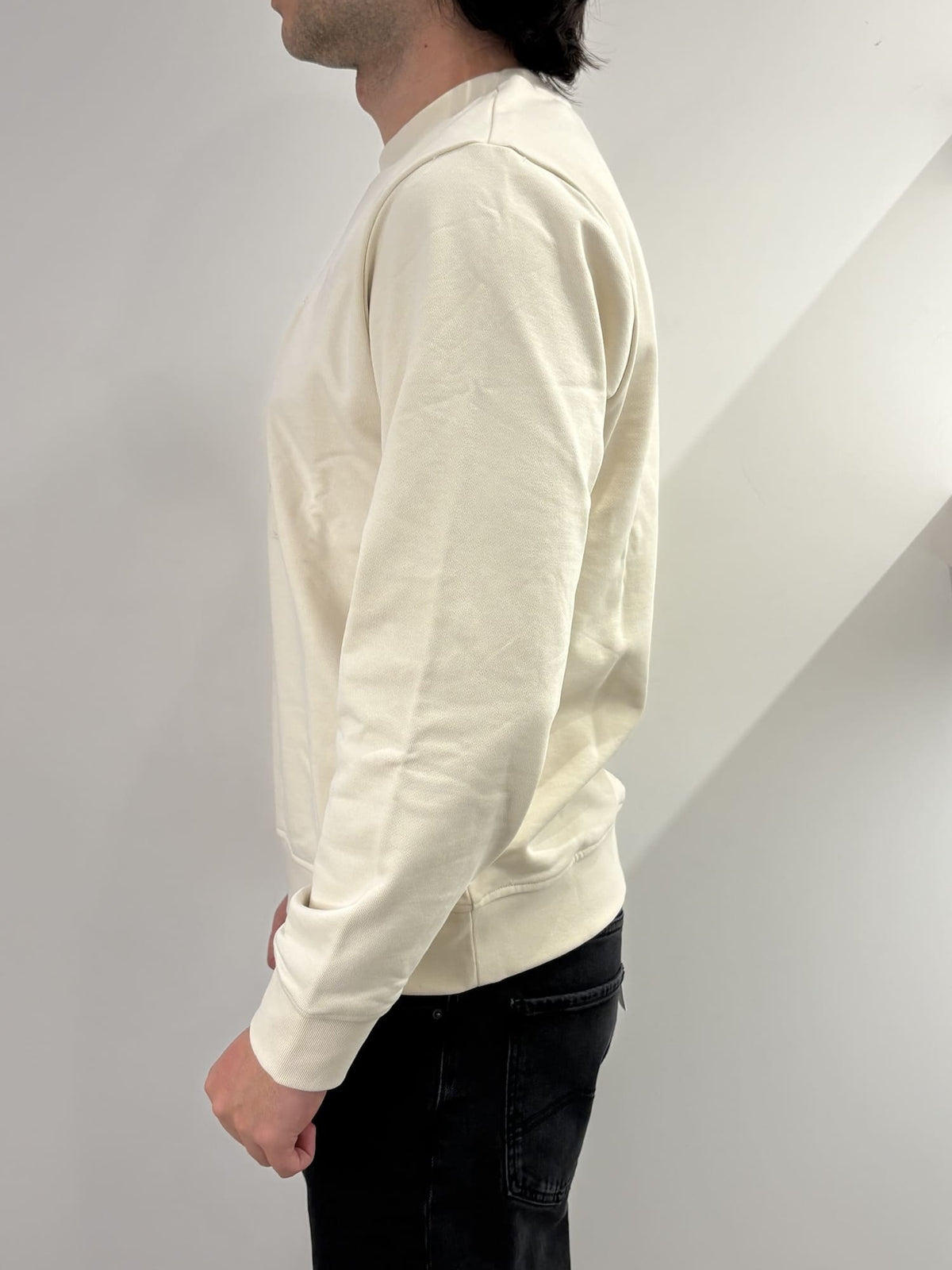 Felpa regular fit in cotone french terry