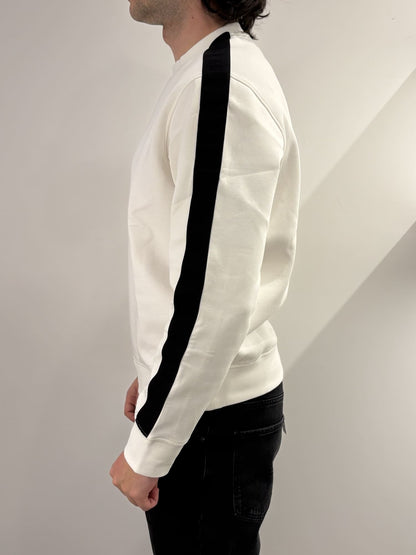 Felpa con logo girocollo in misto cotone