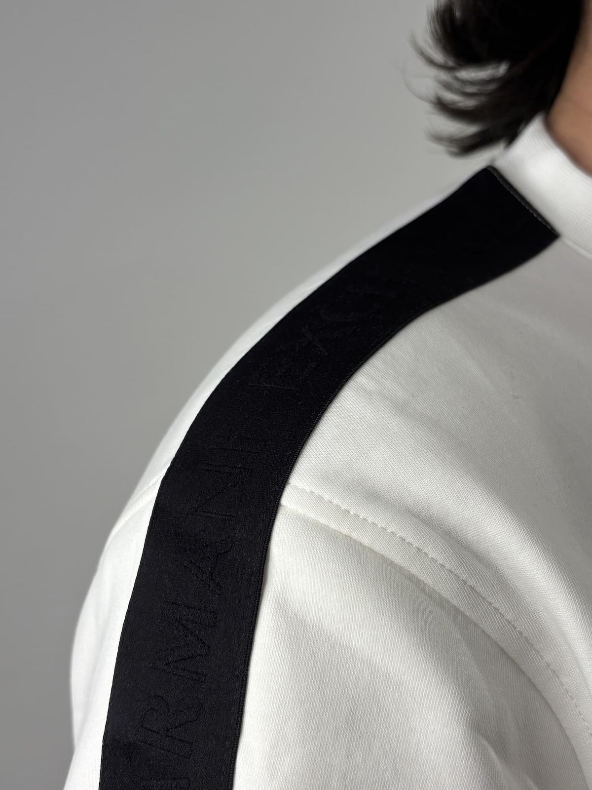 Felpa con logo girocollo in misto cotone