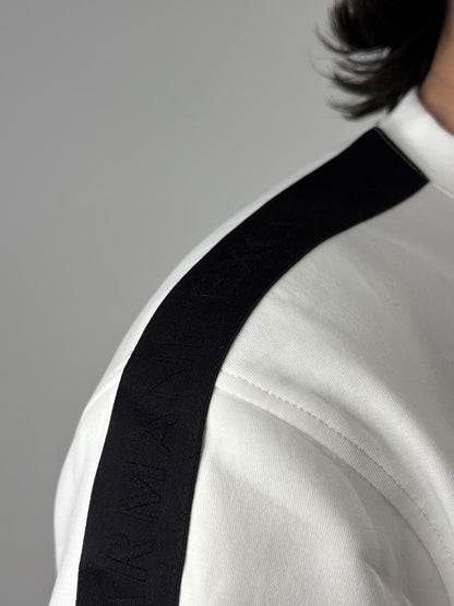 Felpa con logo girocollo in misto cotone