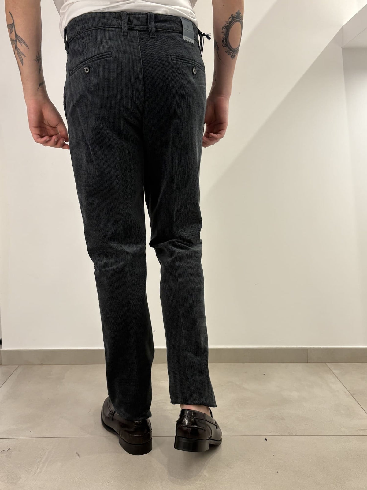 Pantalone Sea Barrier in micro fantasia effetto velluto