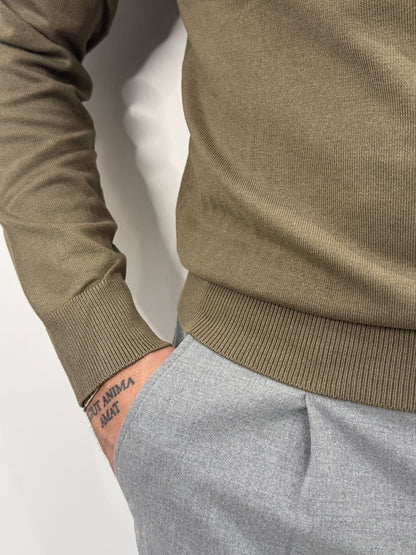 Maglioncino paricollo slim made in italy