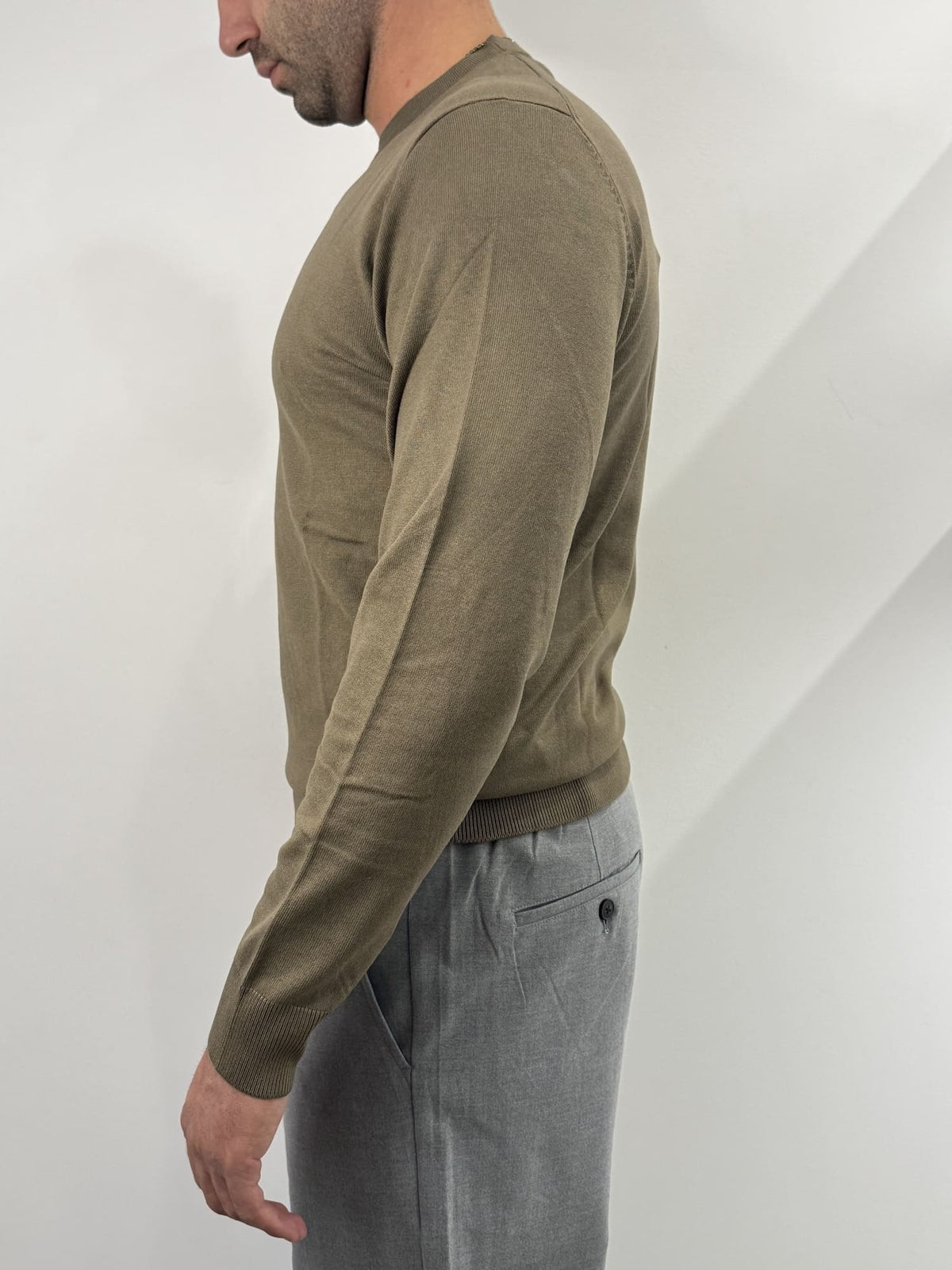 Maglioncino paricollo slim made in italy