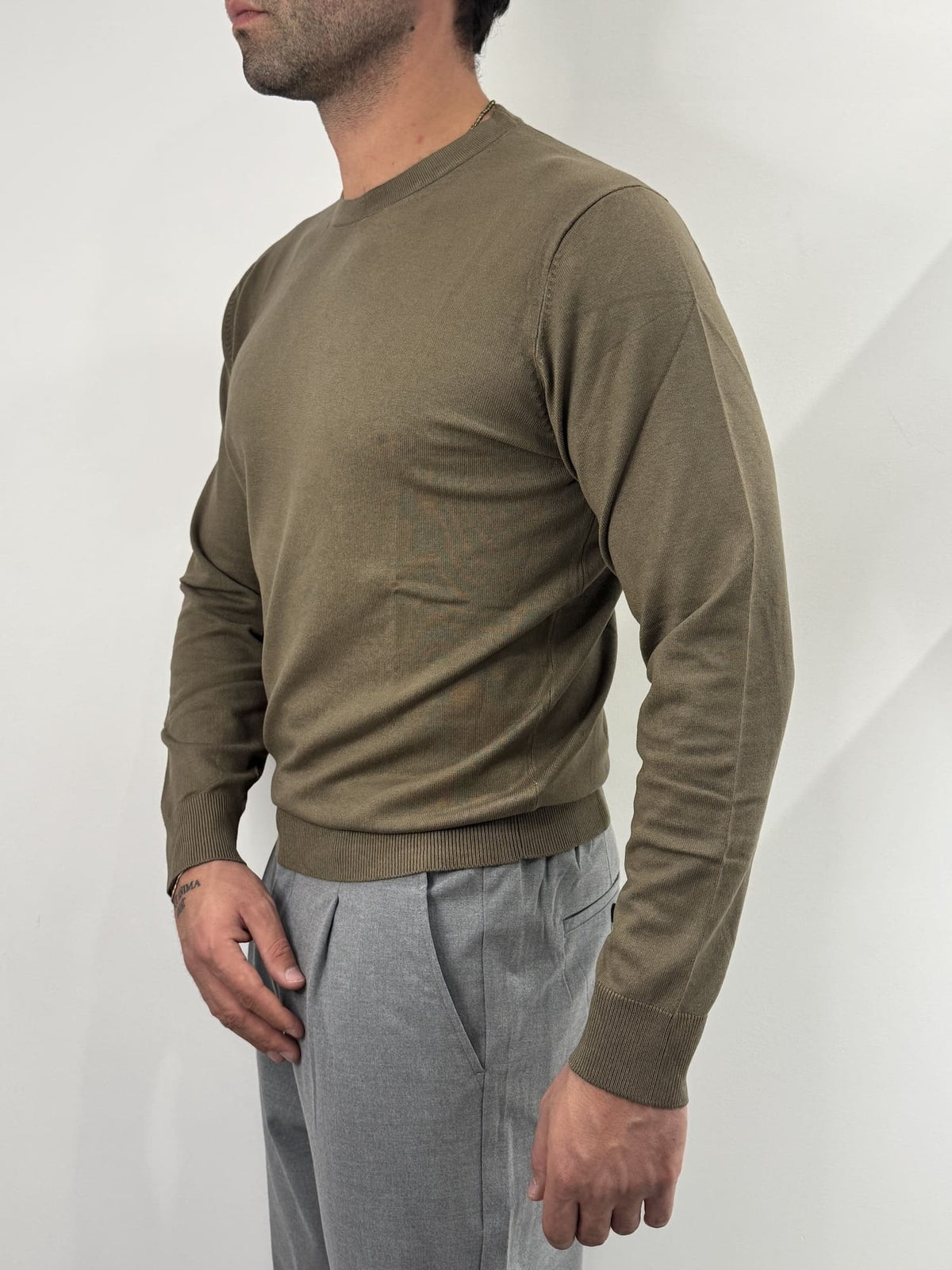 Maglioncino paricollo slim made in italy