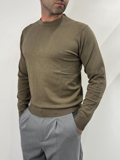 Maglioncino paricollo slim made in italy