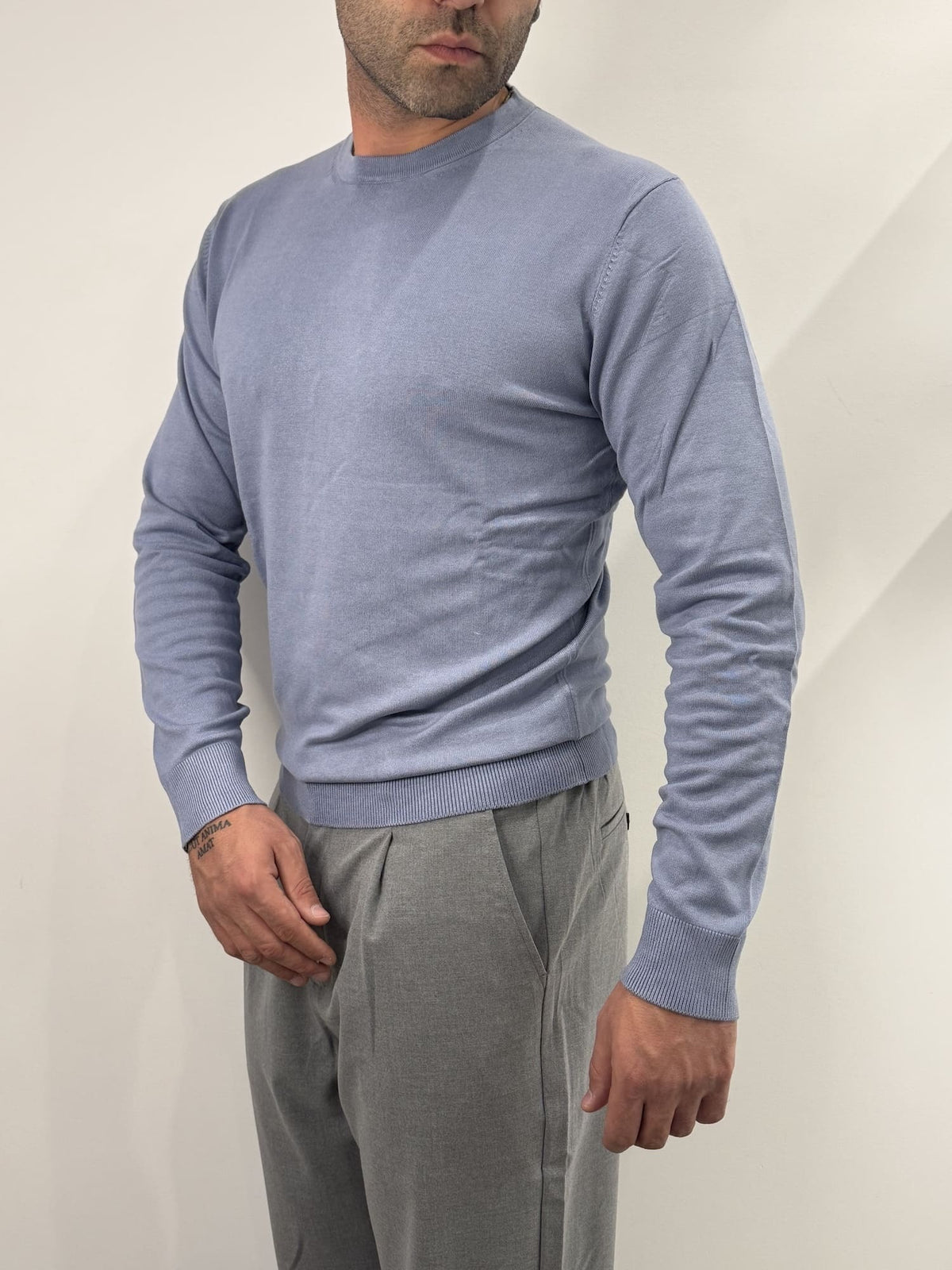 Maglioncino paricollo slim made in italy