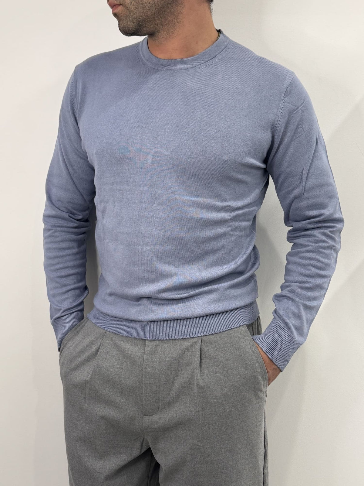 Maglioncino paricollo slim made in italy