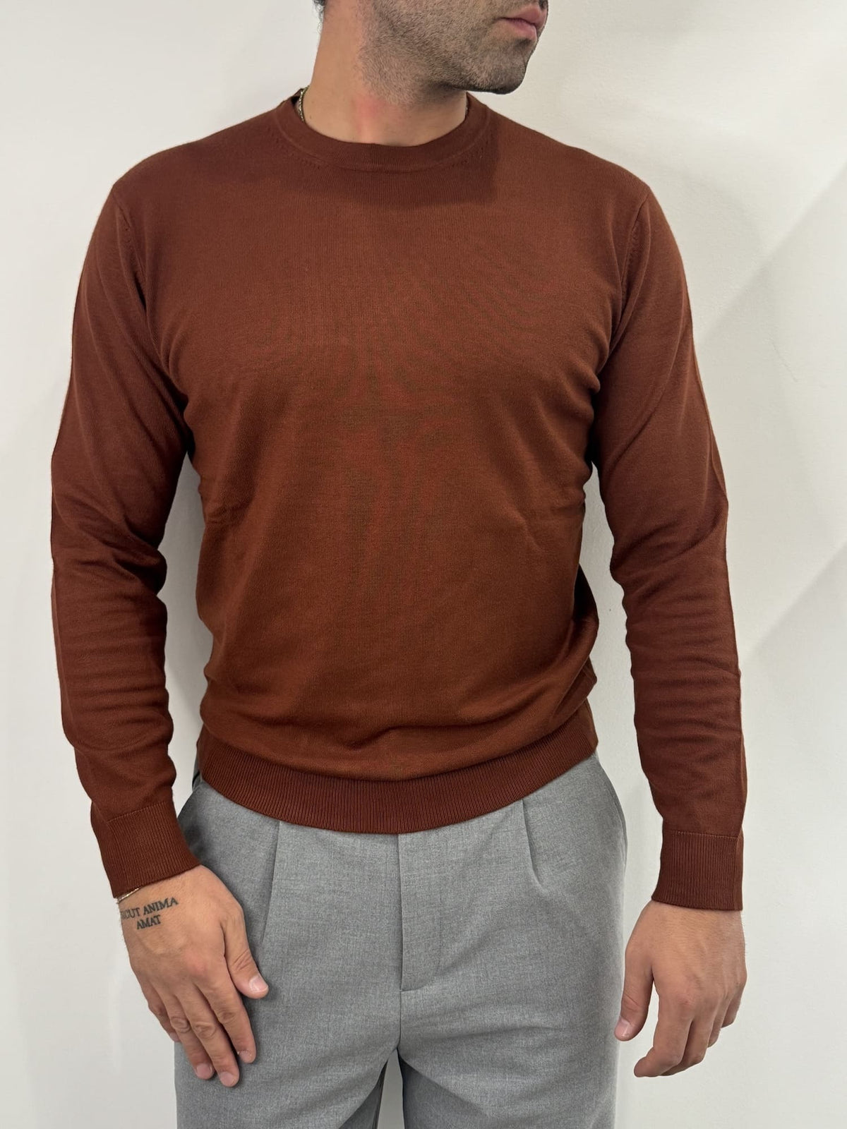 Maglioncino paricollo slim made in italy