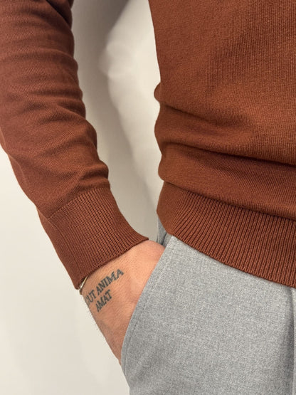 Maglioncino paricollo slim made in italy