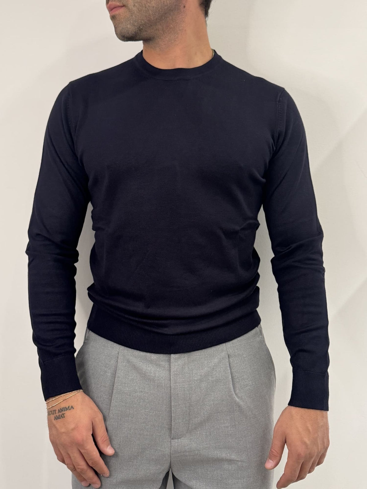 Maglioncino paricollo slim made in italy
