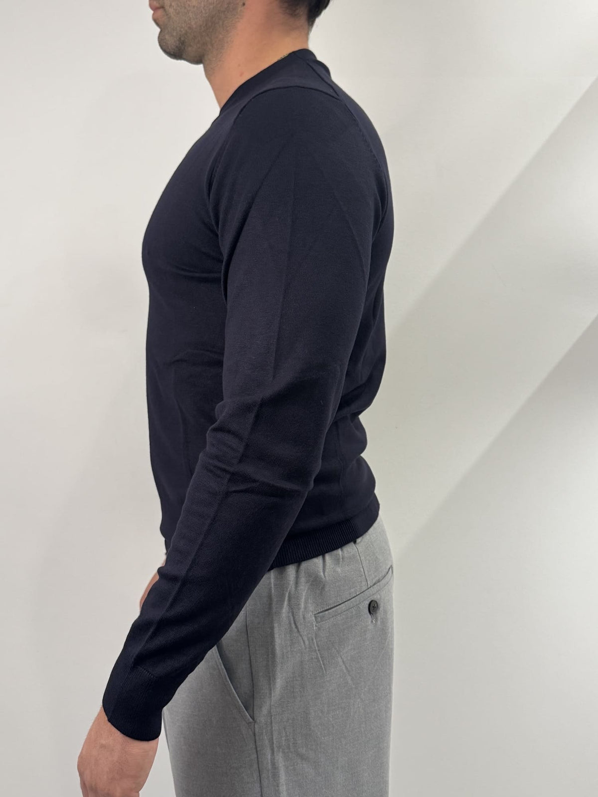 Maglioncino paricollo slim made in italy