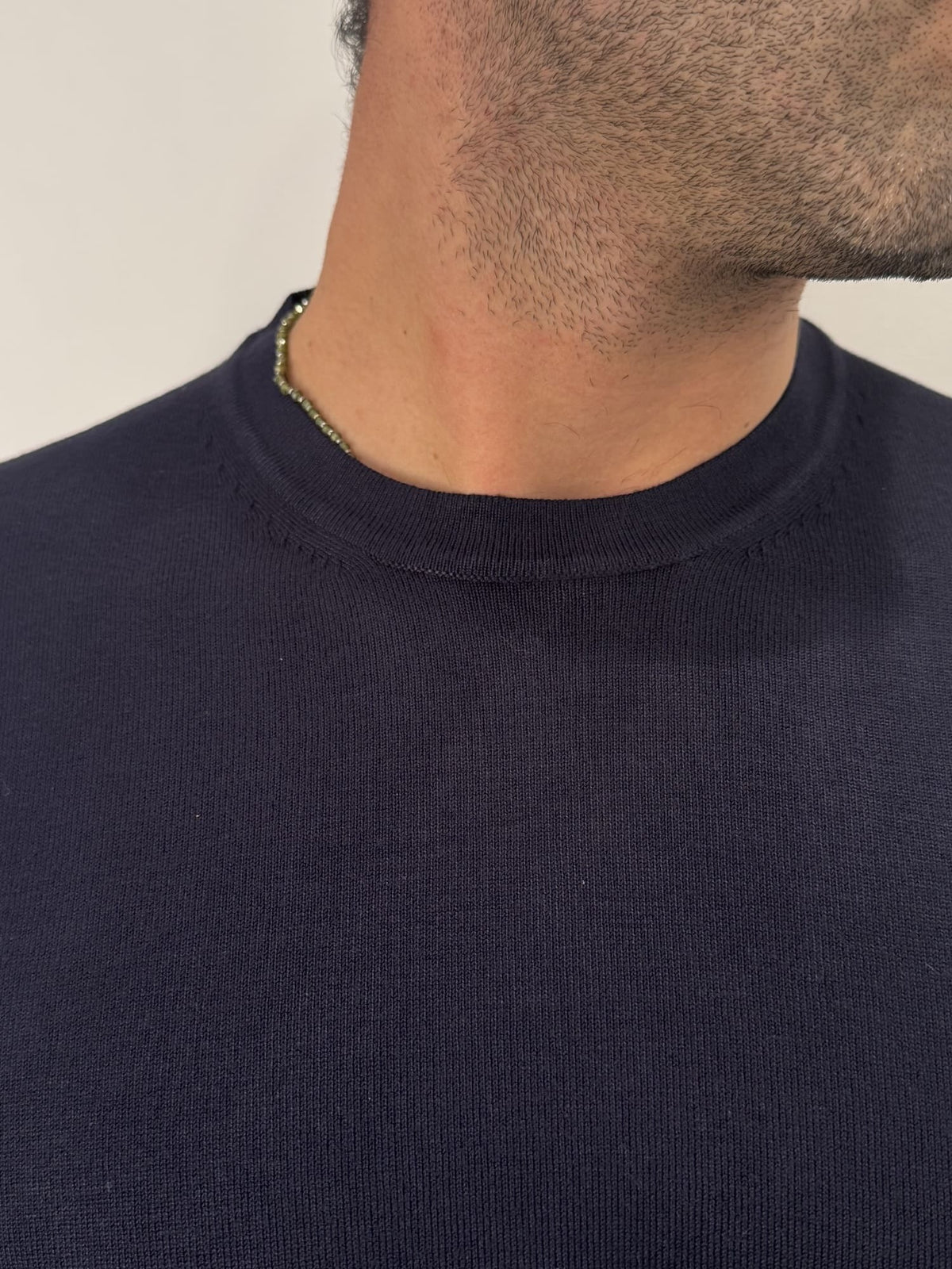 Maglioncino paricollo slim made in italy