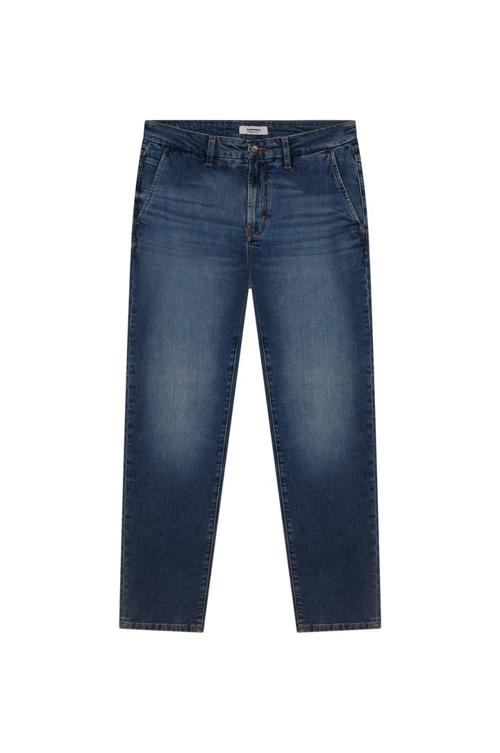 Jeans chinos slim fit lavaggio scuro