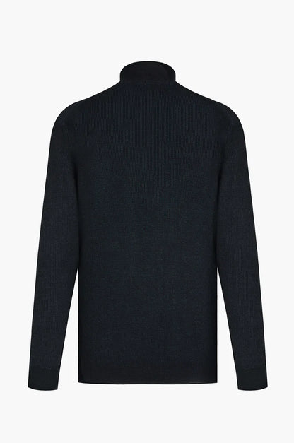 Pullover lupetto mezza zip