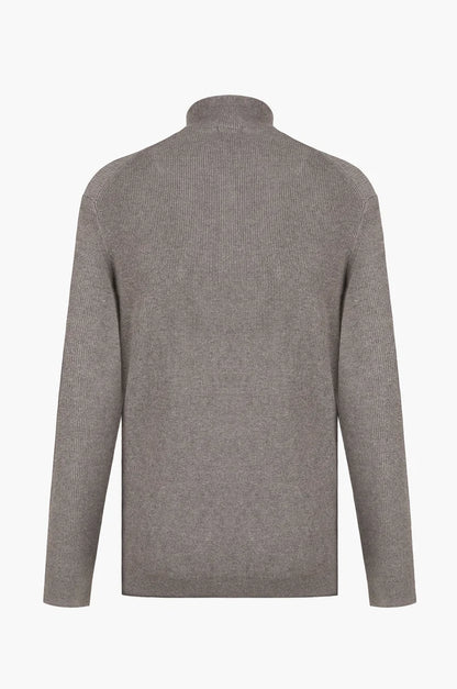 Pullover lupetto mezza zip