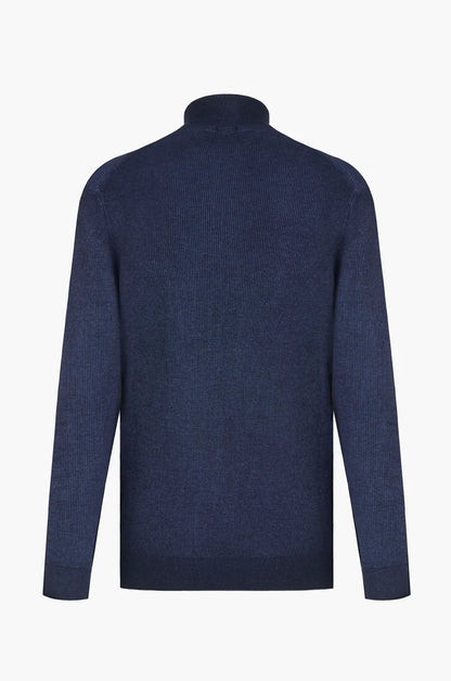 Pullover lupetto mezza zip