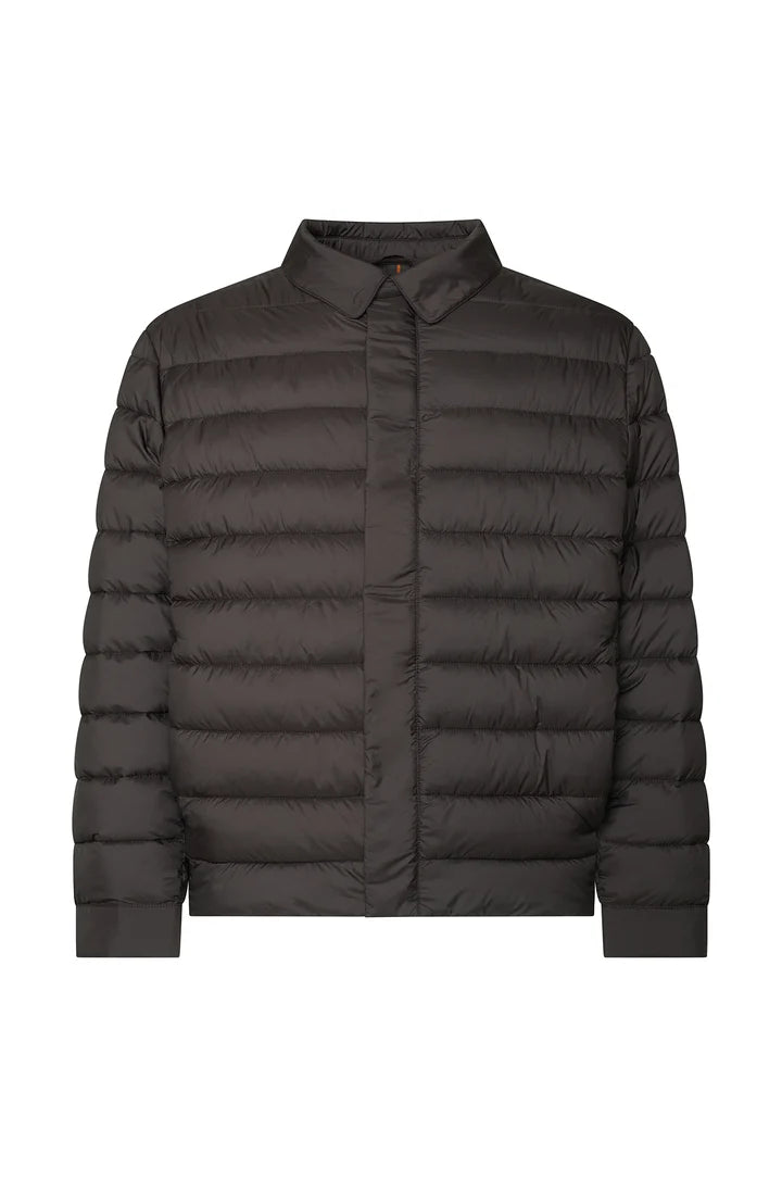 Giubbotto piumino con collo camicia