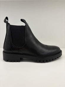 Stivaletto nero in pelle