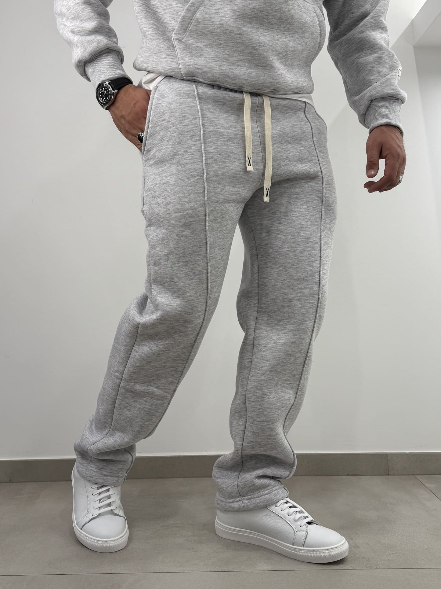 Pantalone Lumi di tuta felpata Grigio