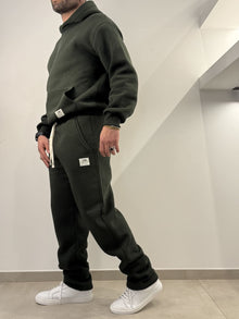 Tuta felpata completa basic verde