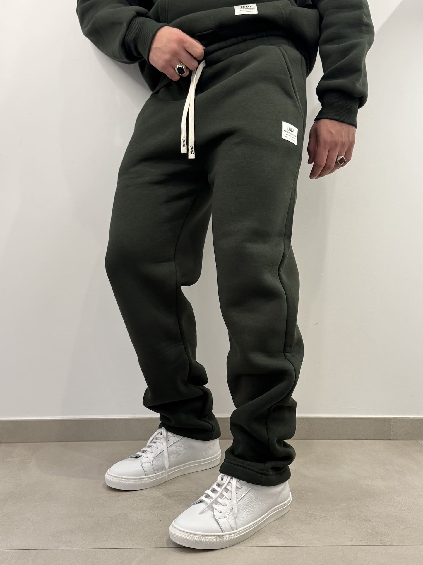 Tuta felpata completa basic verde