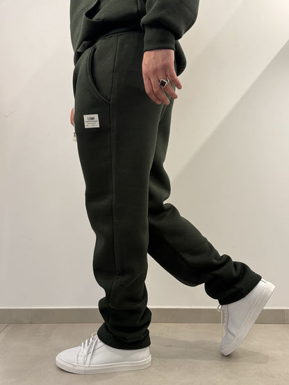 Tuta felpata completa basic verde