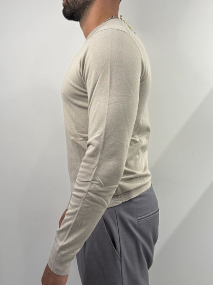 Maglioncino paricollo slim made in Italy