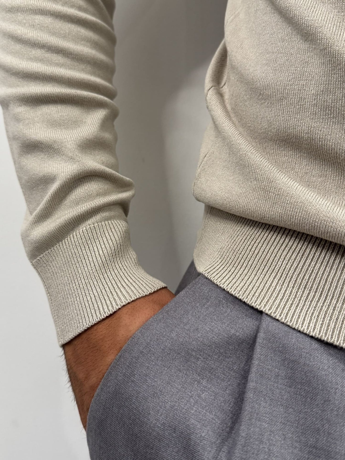 Maglioncino paricollo slim made in Italy