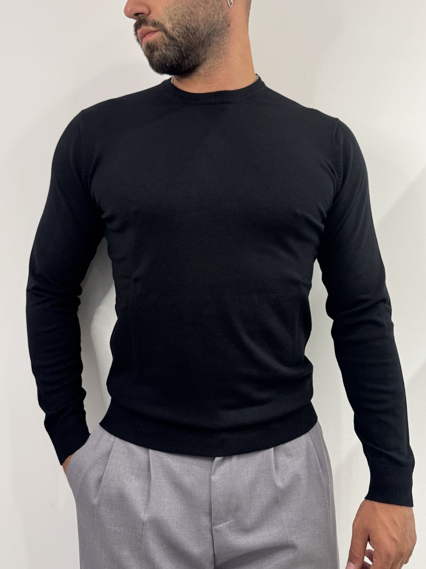 Maglioncino paricollo  slim made in italy