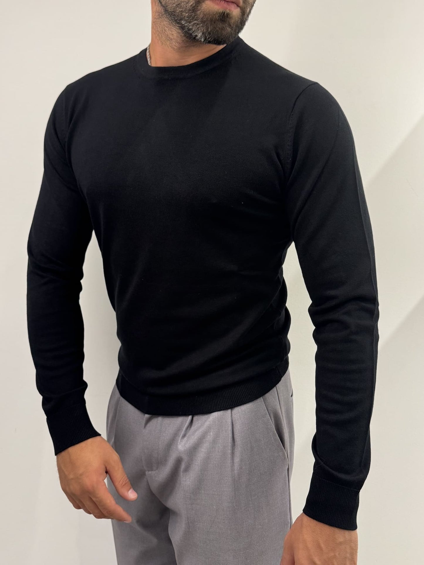 Maglioncino paricollo  slim made in italy