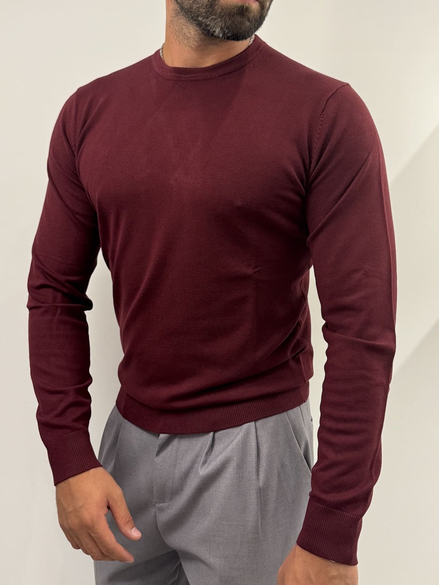 Maglioncino paricollo slim made in Italy