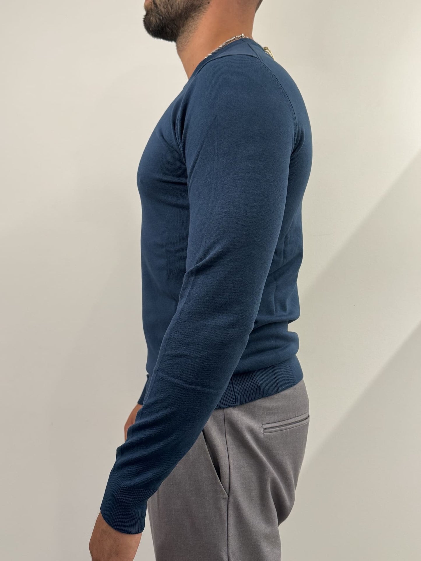 Maglioncino paricollo slim made in italy