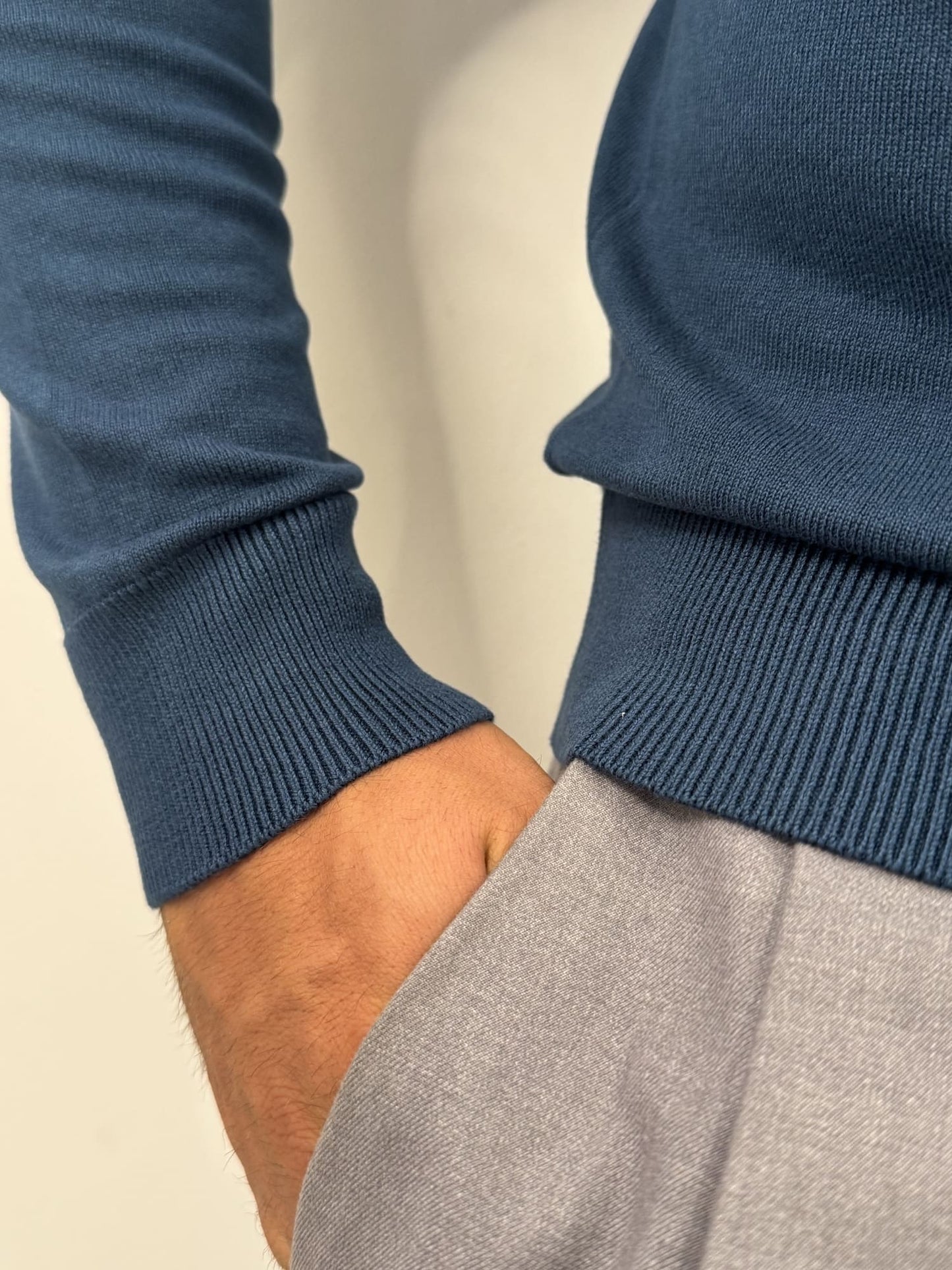 Maglioncino paricollo slim made in italy