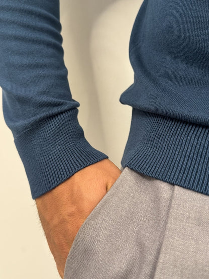 Maglioncino paricollo slim made in italy