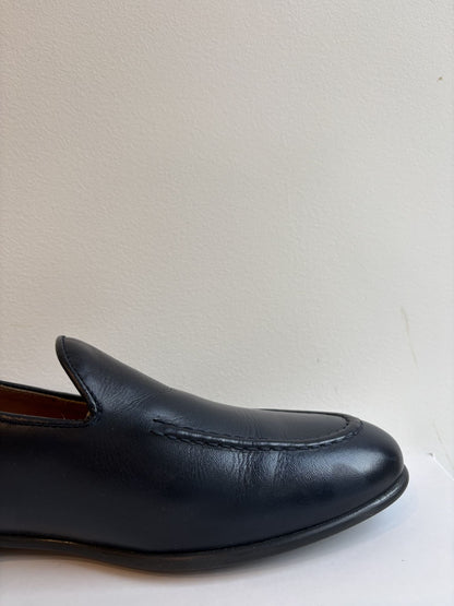 Mocassino basic in pelle fondo gomma