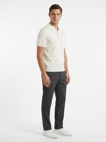 Polo manica corta basic bianca in filo