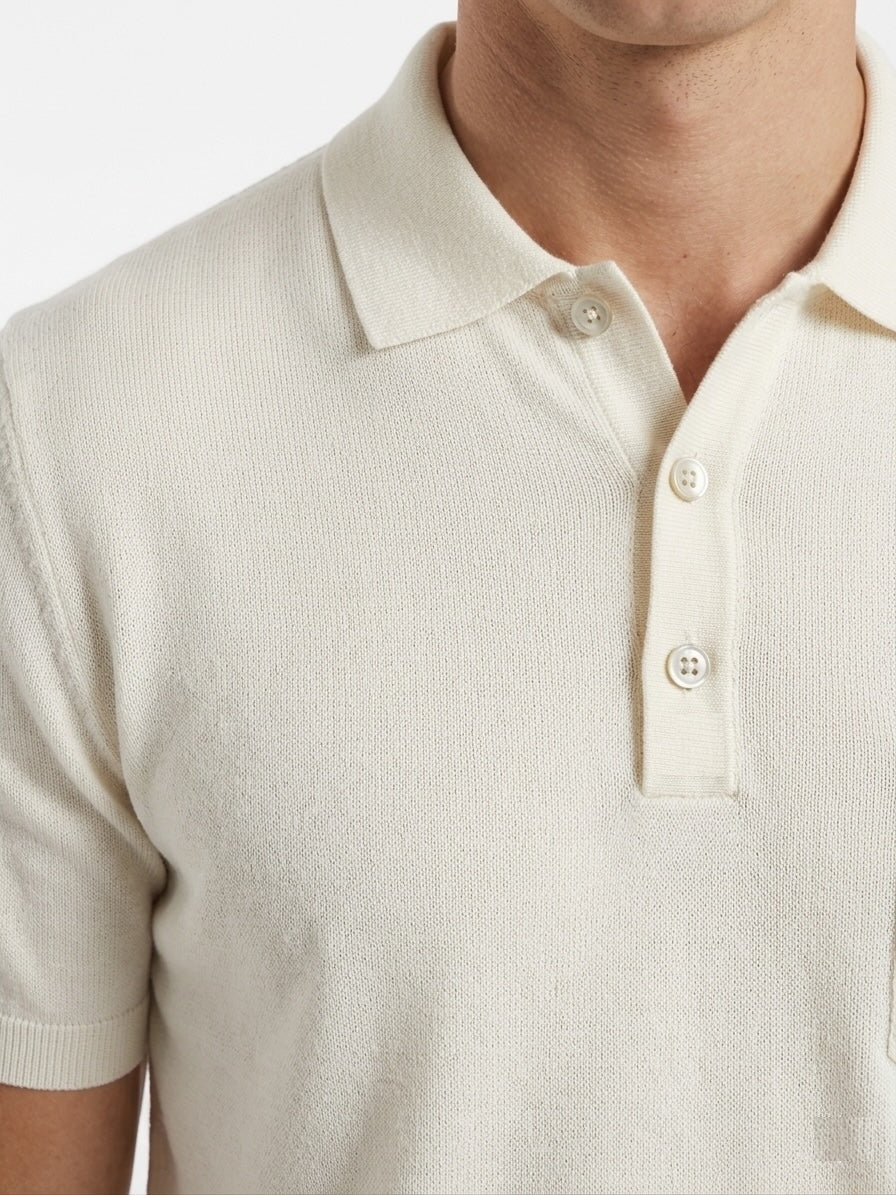 Polo manica corta basic bianca in filo