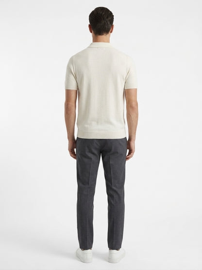 Polo manica corta basic bianca in filo