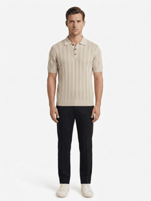 polo in filo in cotone traforata