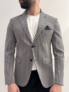 Giacca rigata Alfio jeans in cotone